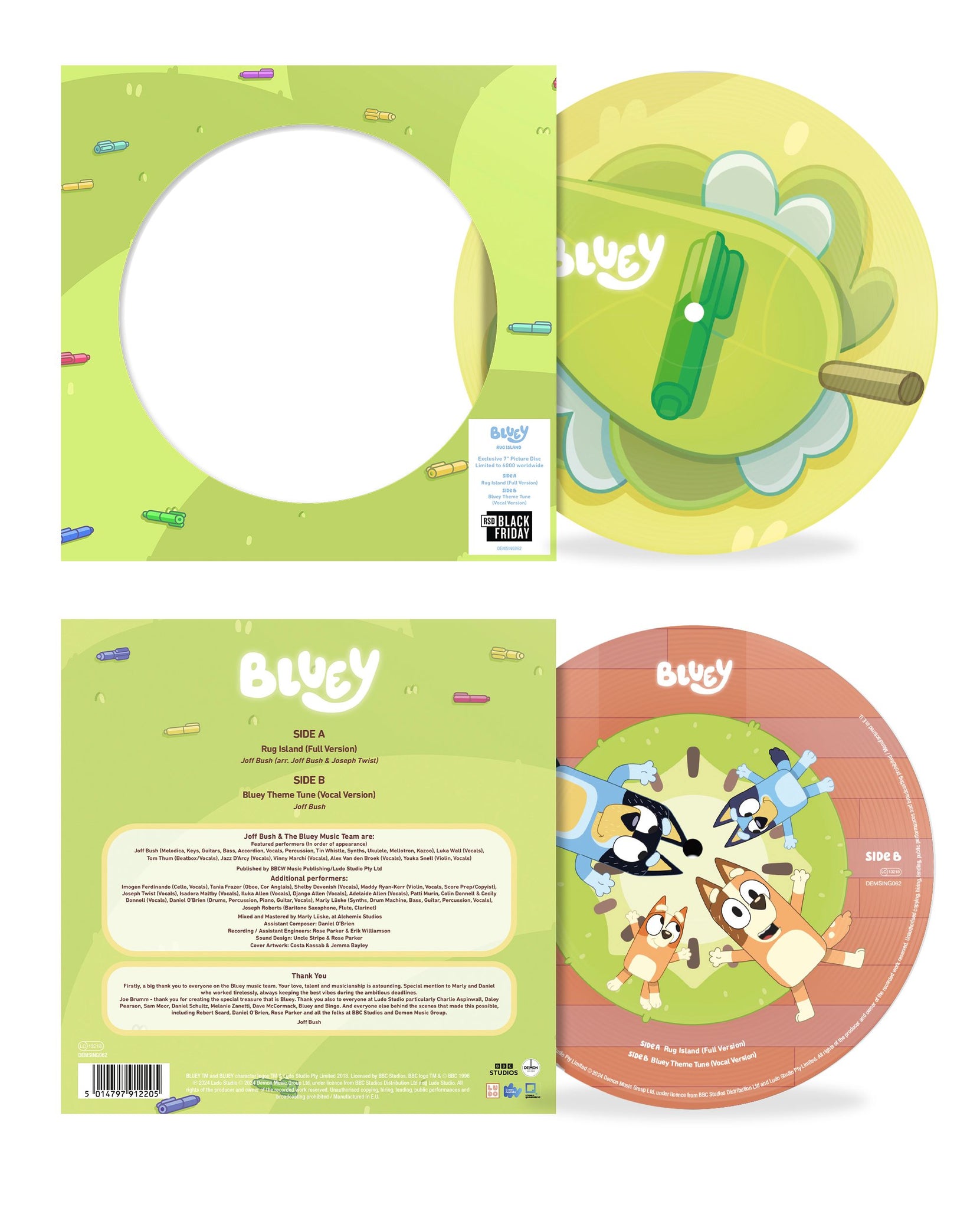 Bluey - 7" picture disc title TBC (RSD Black Friday 2024) - 7" - Picture Disc  [RSD Black Friday 2024]