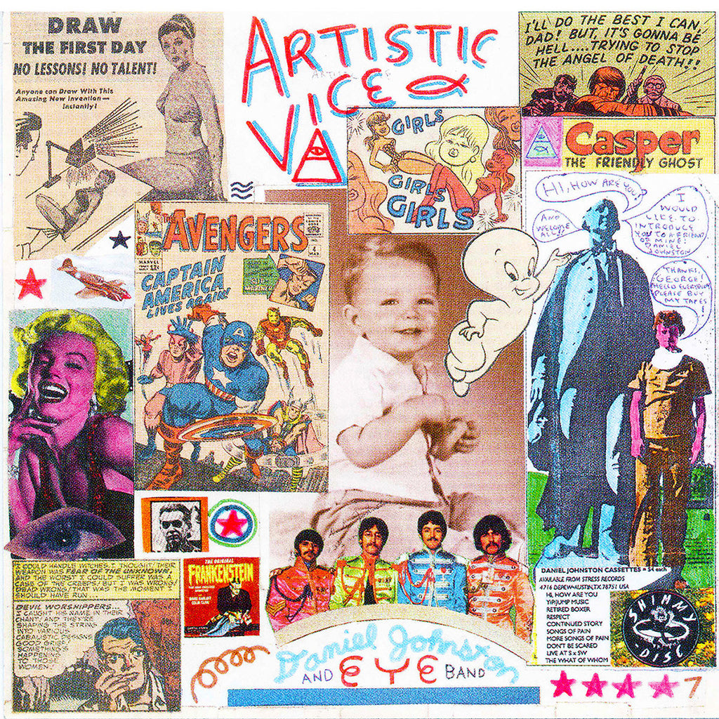 DANIEL JOHNSTON - Artistic Vice (Remastered & Expanded) - 2LP - Light Blue / Peach Swirl Vinyl [OCT 18]