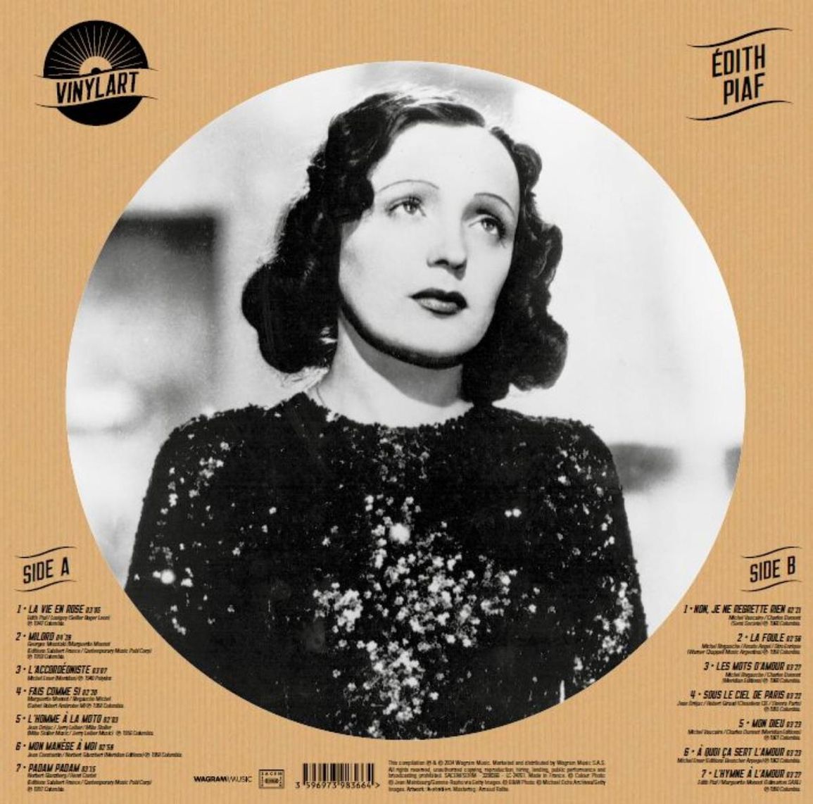 EDITH PIAF - Edith Piaf - LP - Picture Disc Vinyl [AUG 9]