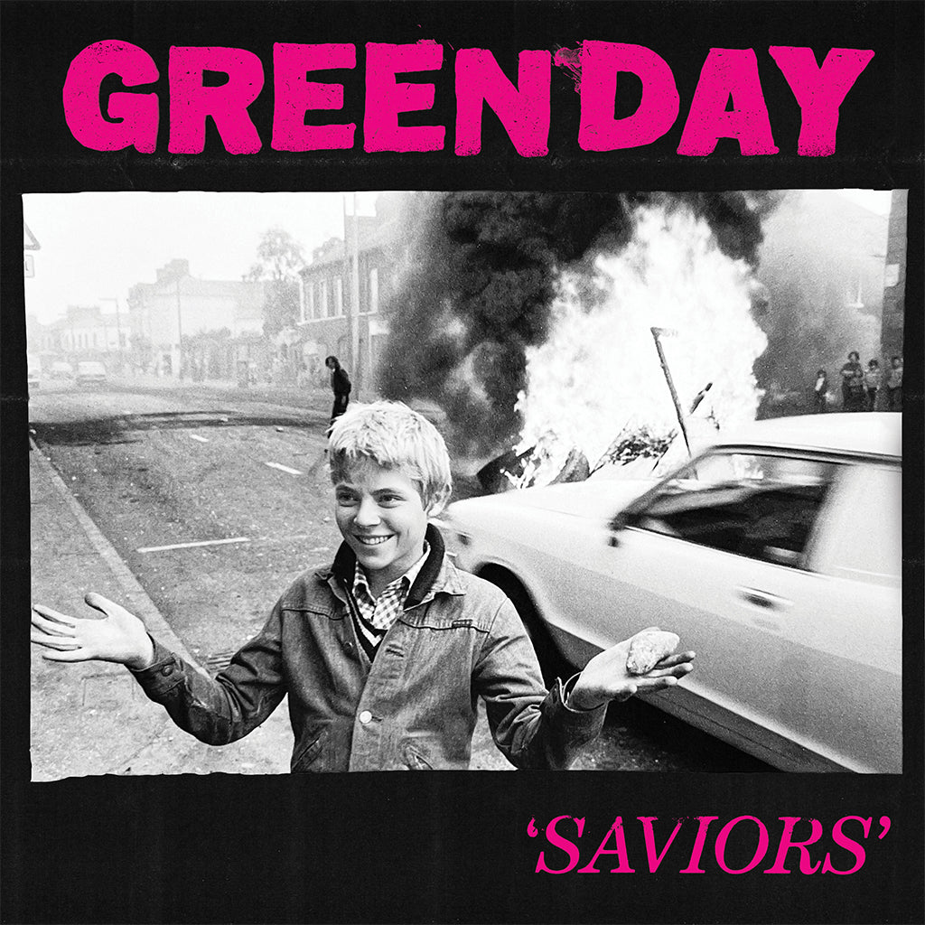 GREEN DAY - Saviors (RSD Indies Edition with Exclusive PVC Over Sleeve) - LP - Pink & Black Vinyl