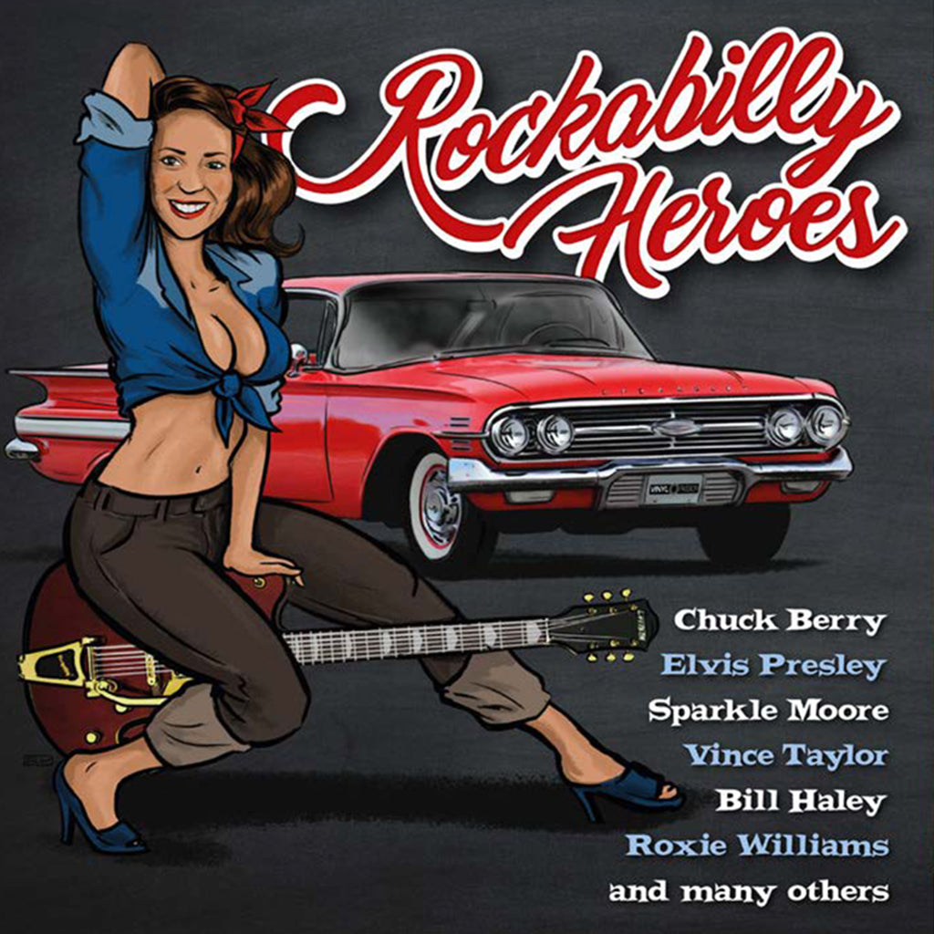 VARIOUS - Rockabilly Heroes - LP - Transparent Blue, Solid White and Black Vinyl [RSD 2024]