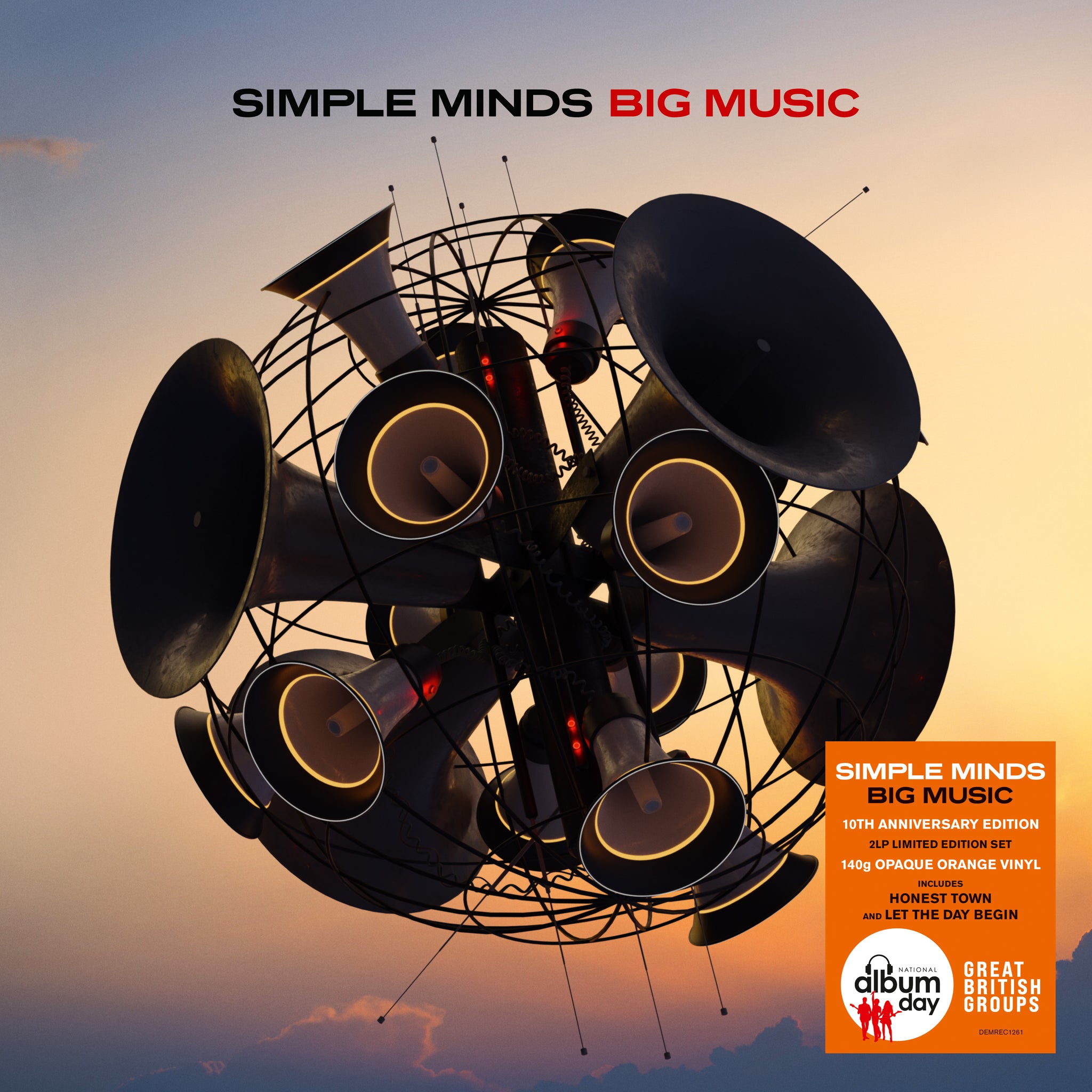 Simple Minds - Big Music (10Th Anniversary) (140G Coloured Vinyl) - 2LP - 140g Opaque Orange Vinyl  [National Album Day 2024]