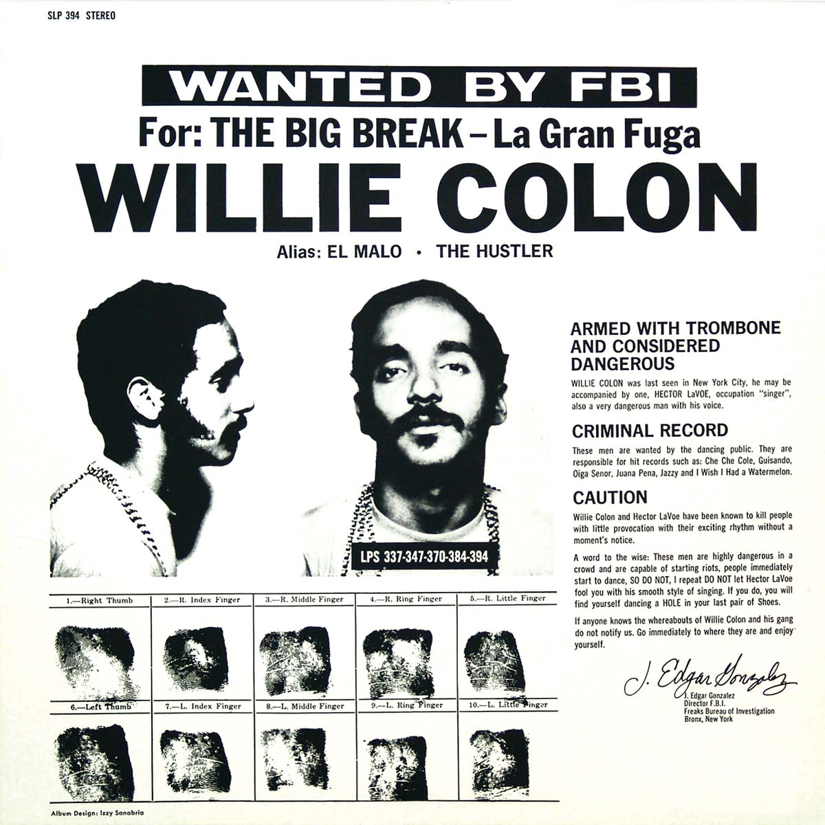 WILLIE COLÓN - La Gran Fuga - LP - Vinyl [APR 12]