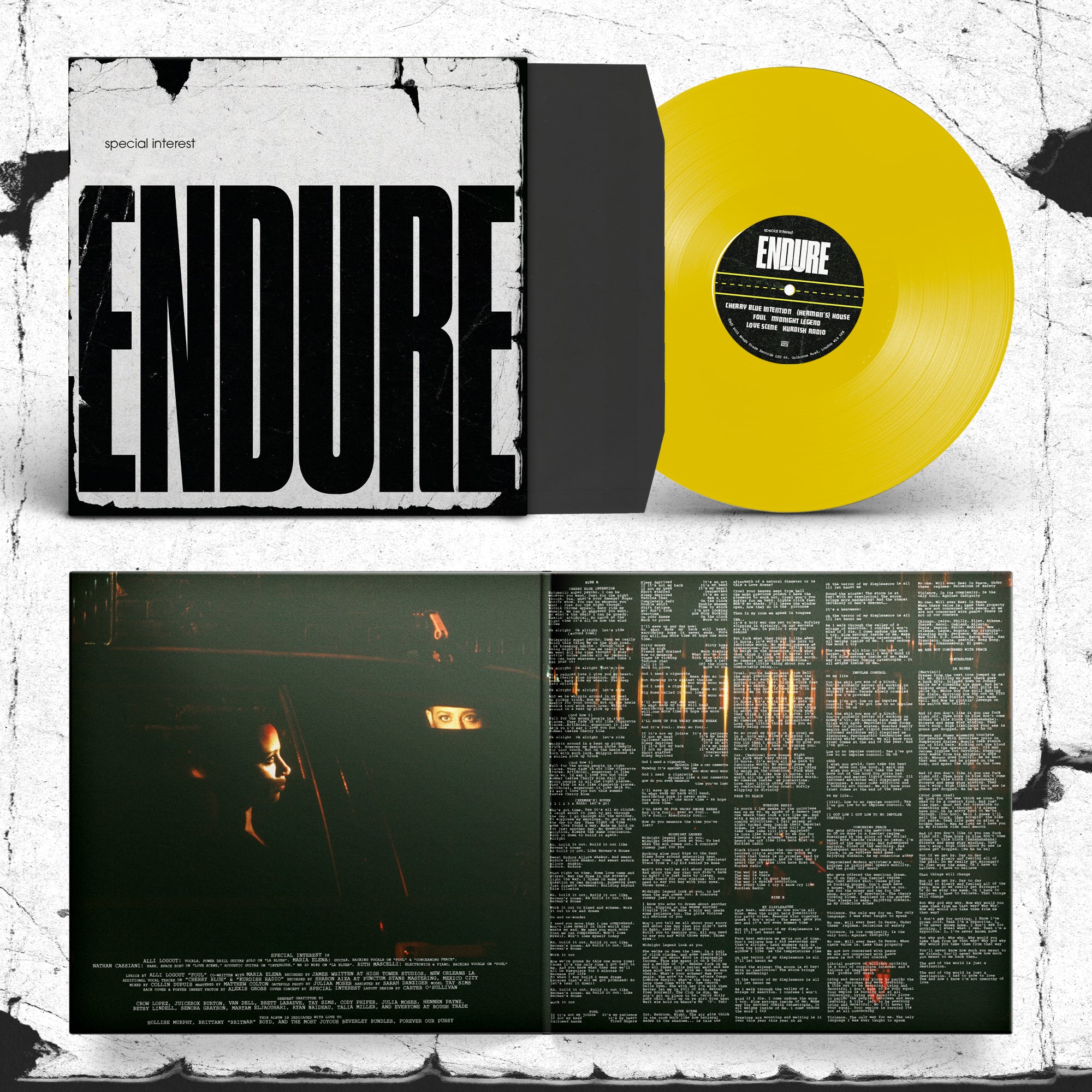 SPECIAL INTEREST - Endure - LP - Yellow Vinyl + Bonus 'Midnight Legend' 7" (Black) Vinyl