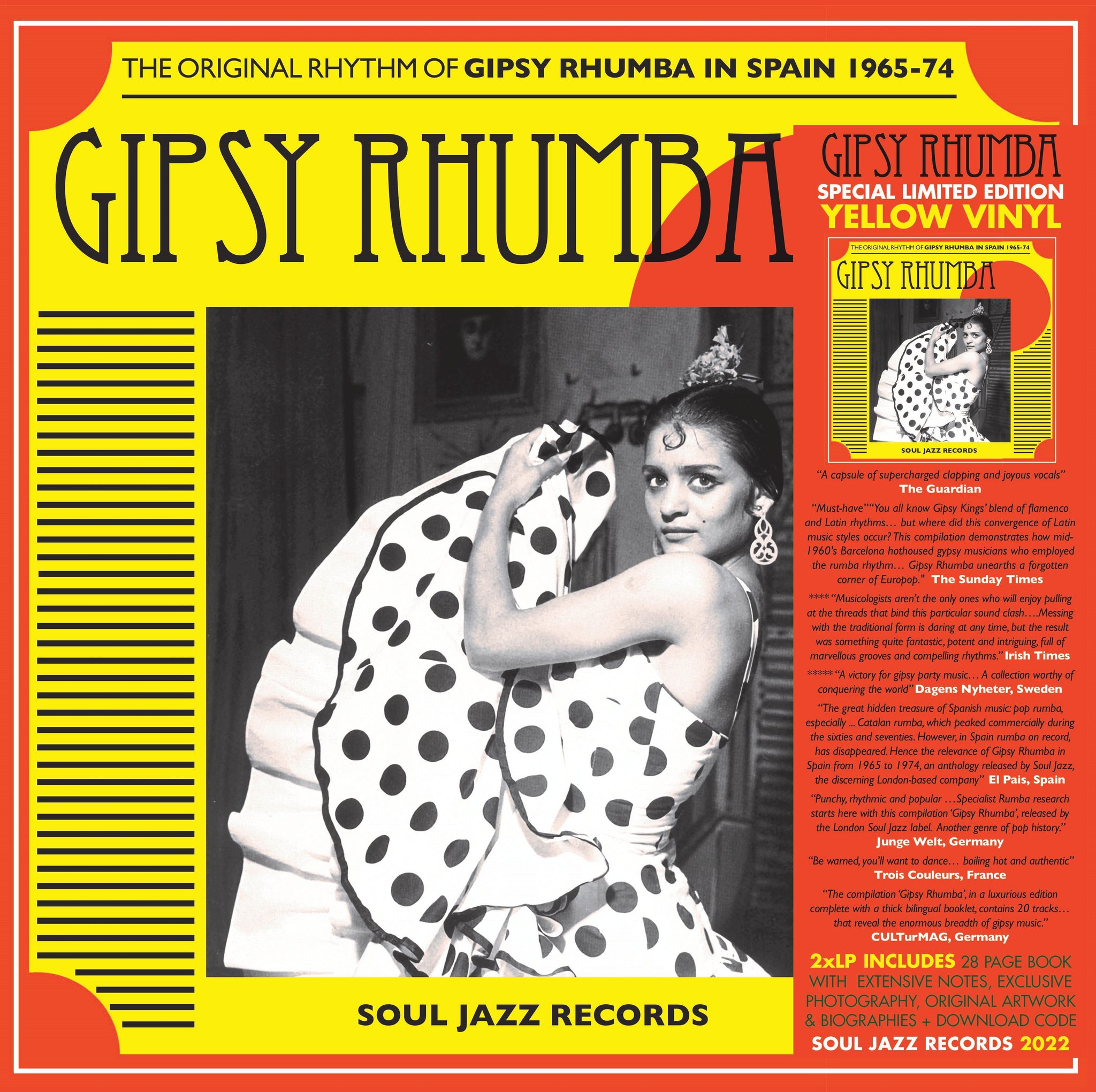 VARIOUS - Soul Jazz Records Presents: Gipsy Rhumba: The Original Rhythm of Gipsy Rhumba in Spain 1965 - 1974 - 2LP - Yellow Vinyl [RSD23]